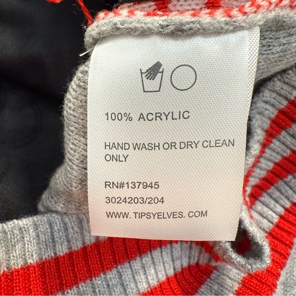 Tipsy Elves Rudolph the Red-Nosed Reindeer Light-Up Sweater XS Gray Red Christma - Picture 8 of 9